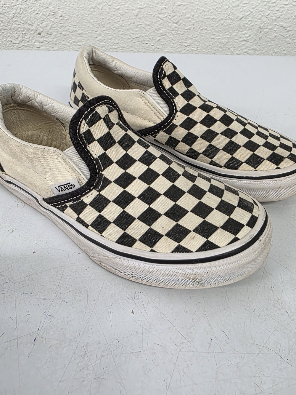 Vans Checkerboard Slip On Shoes Kids Size 3 (Fits Women’s 5–5.5)